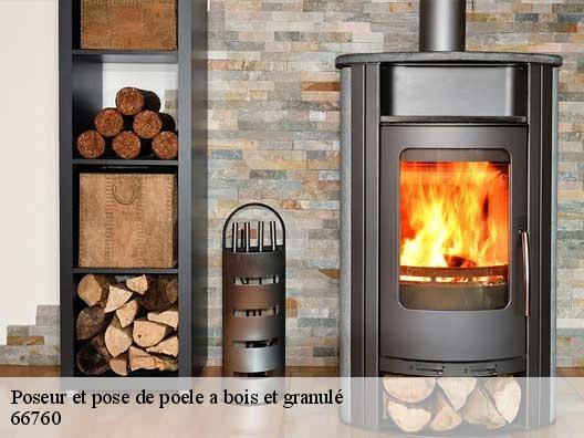 Poseur et pose de poele a bois et granulé 66760